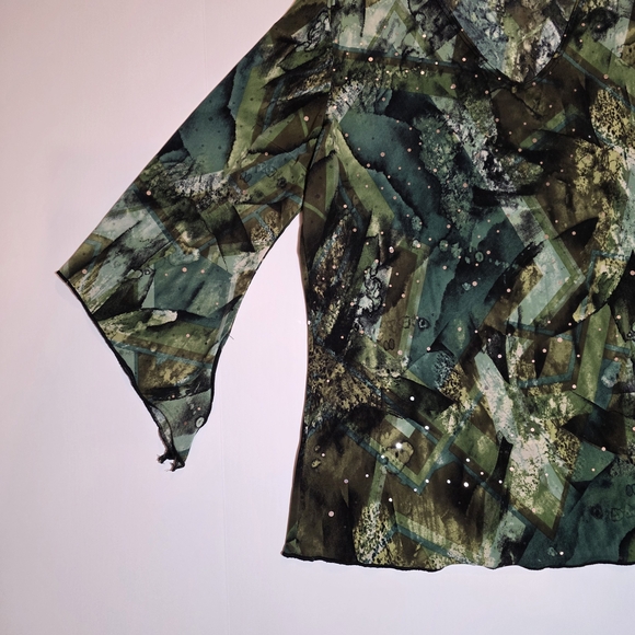 Dress Barn - Abstract Print Blouse Y2K - Picture 6 of 8